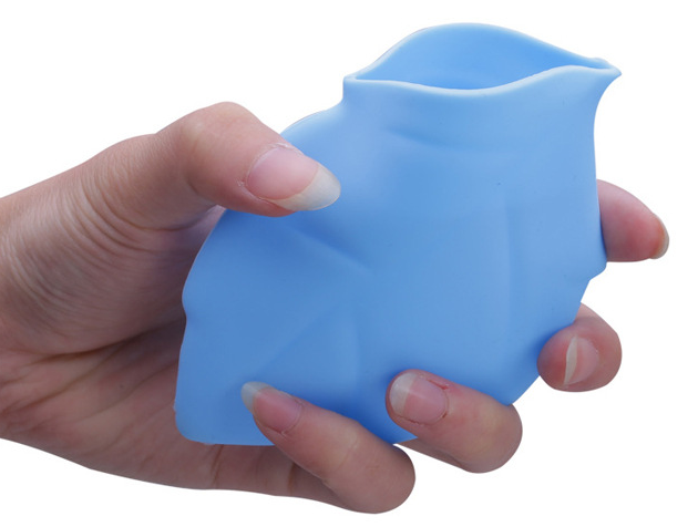 硅膠折疊樹葉口杯定制 硅膠折疊樹葉口杯定制