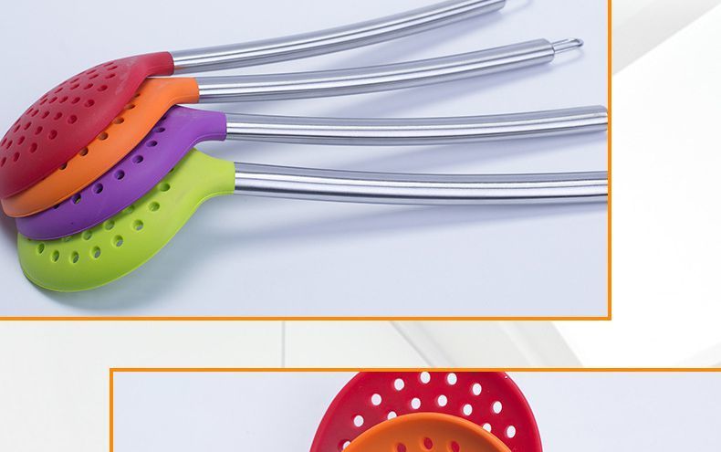 不銹鋼硅膠漏勺,不銹鋼硅膠漏勺定制,不銹鋼硅膠漏勺廠家 不銹鋼硅膠漏勺,不銹鋼硅膠漏勺定制,不銹鋼硅膠漏勺廠家