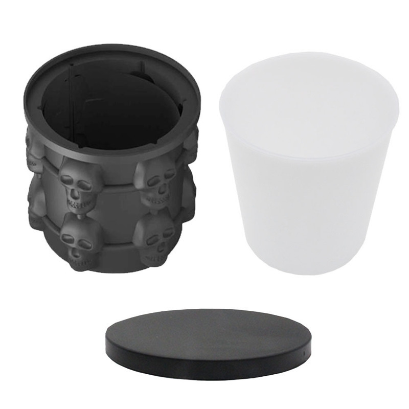 骷髏頭硅膠冰桶 骷髏頭硅膠冰桶